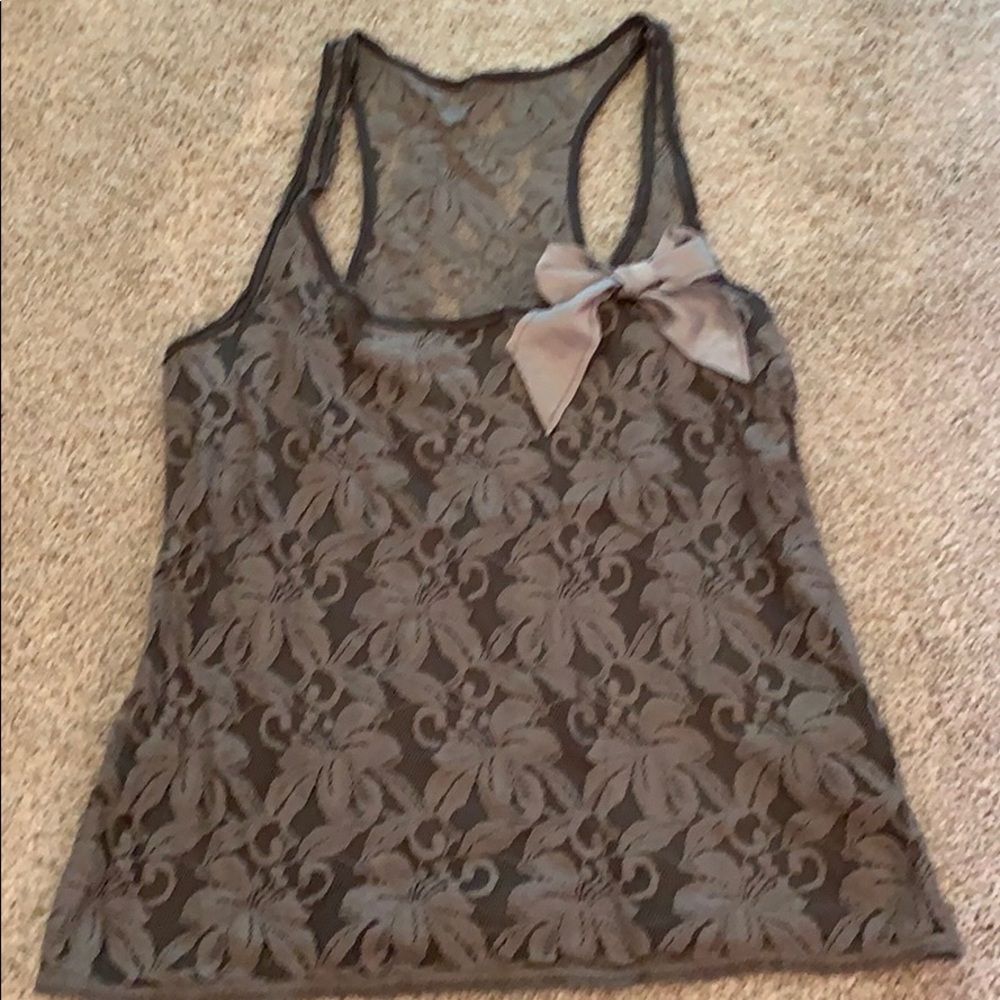 Racer back lace tank